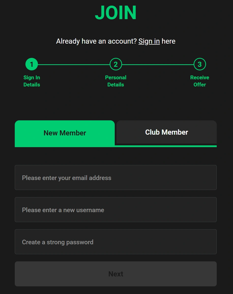 How to register at Grosvenor Casino
